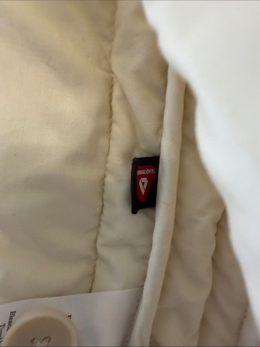 Everlane Quilted Cream Women's Coat - Classic Lightweight Jacket Size S - Picture 6 of 9